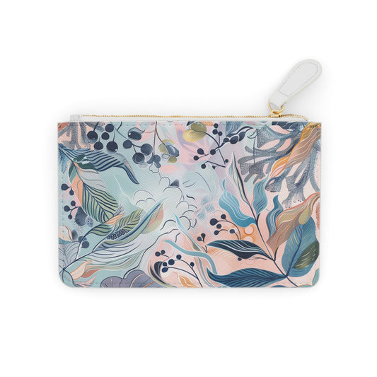 Pastel Leaves Mini Clutch Bag