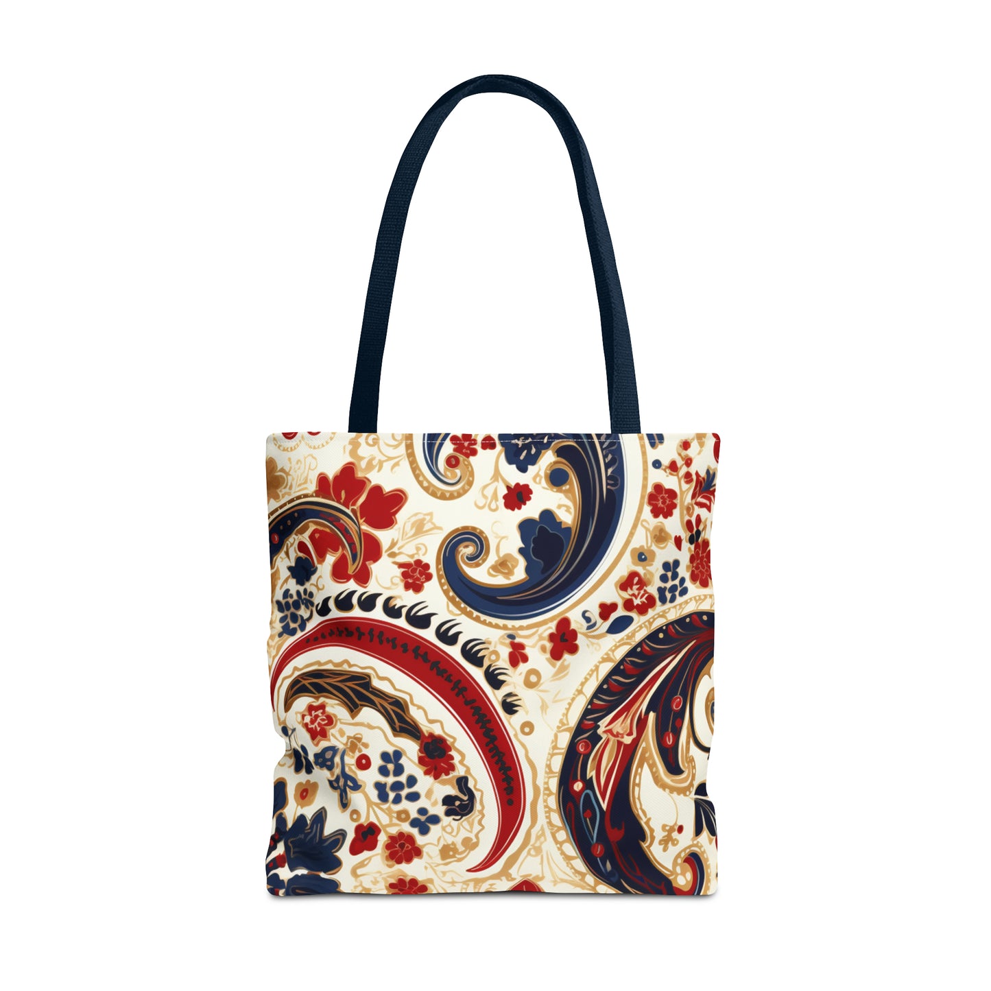 Red Paisley Tote Bag