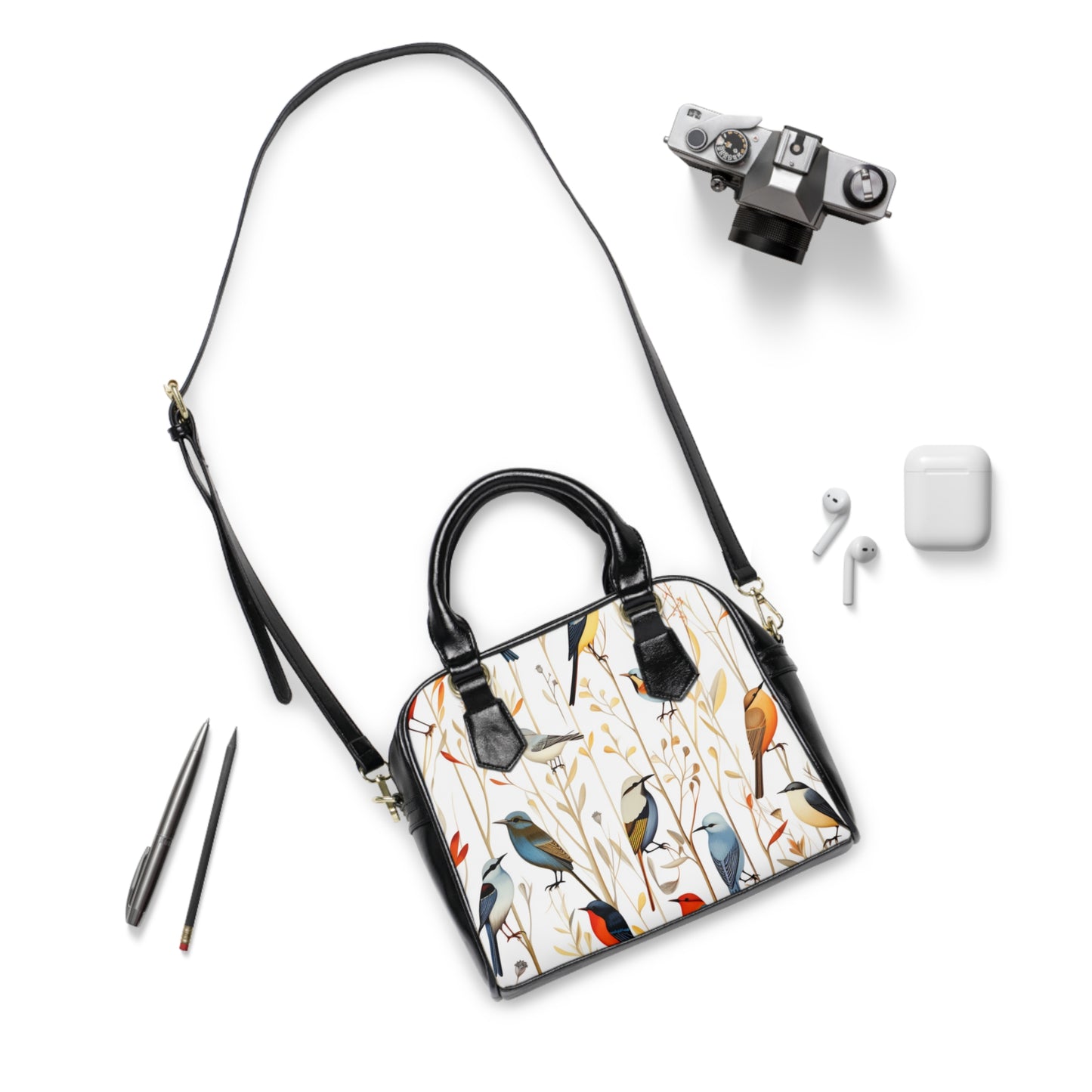 Bush Birds Shoulder Handbag