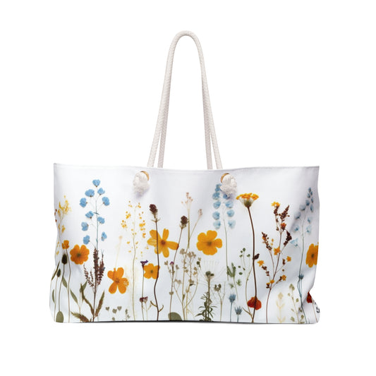 Pressed Flowers Weekender Bag