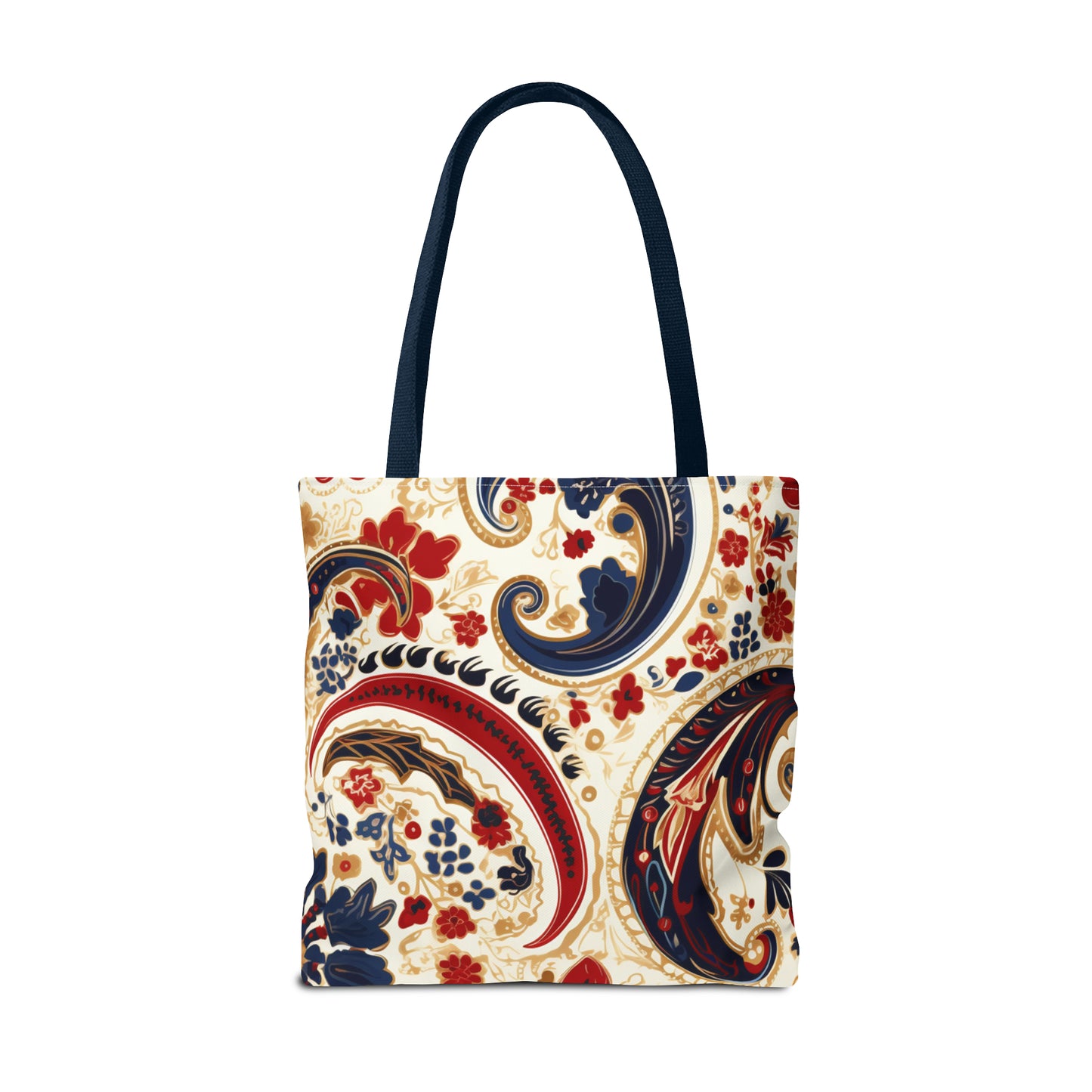 Red Paisley Tote Bag