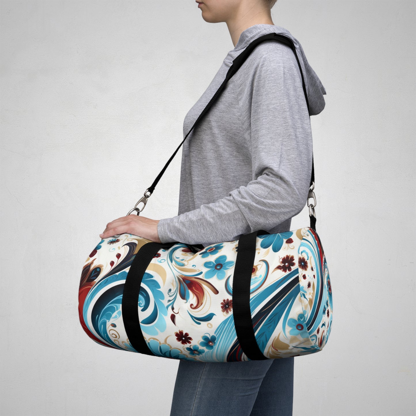 Blue Paisley Duffel Bag