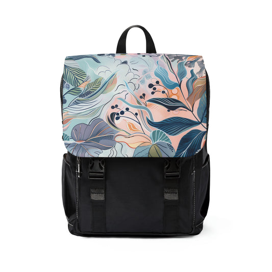 Pastel Leaves Shoulder Backpack