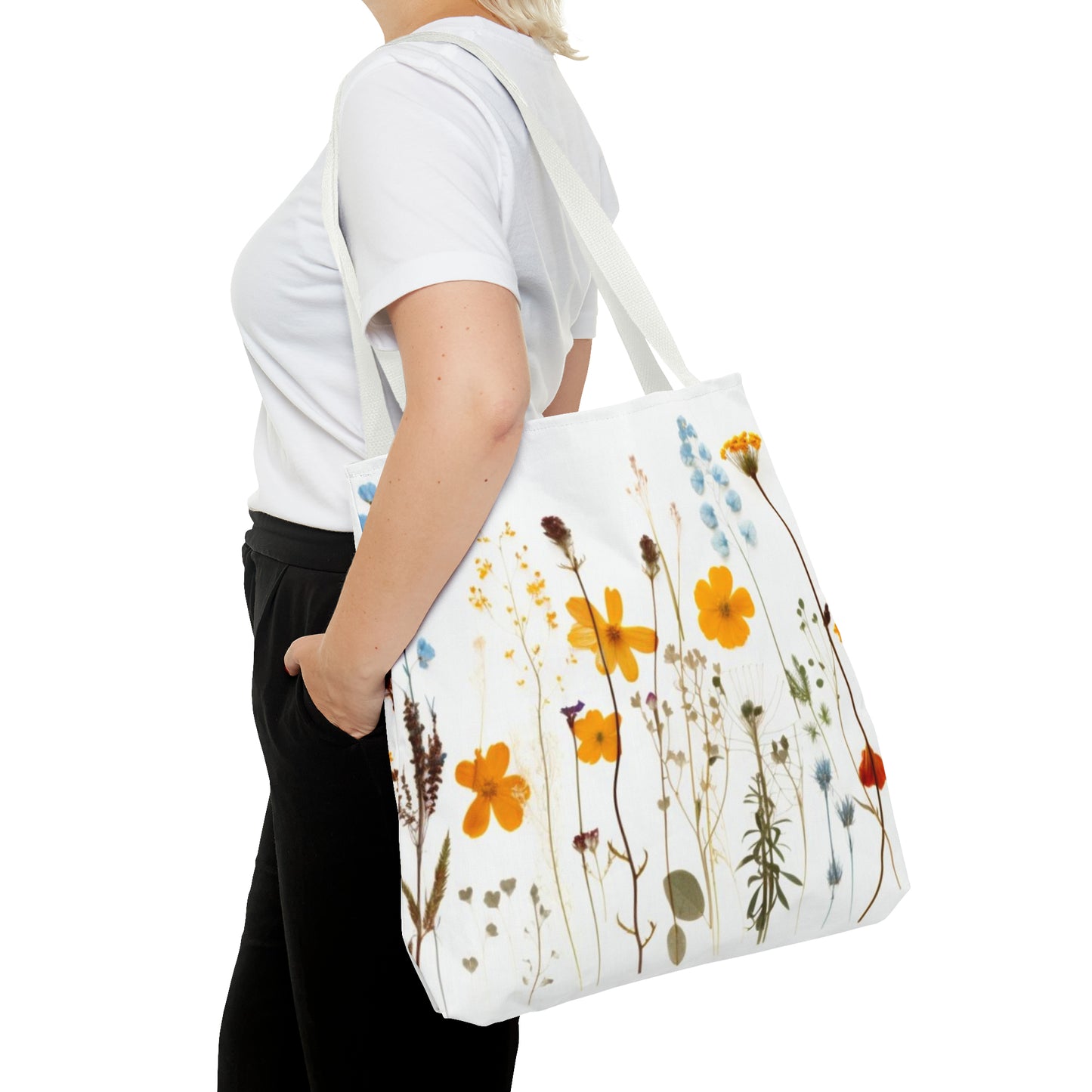 Pressed Flowers Tote Bag