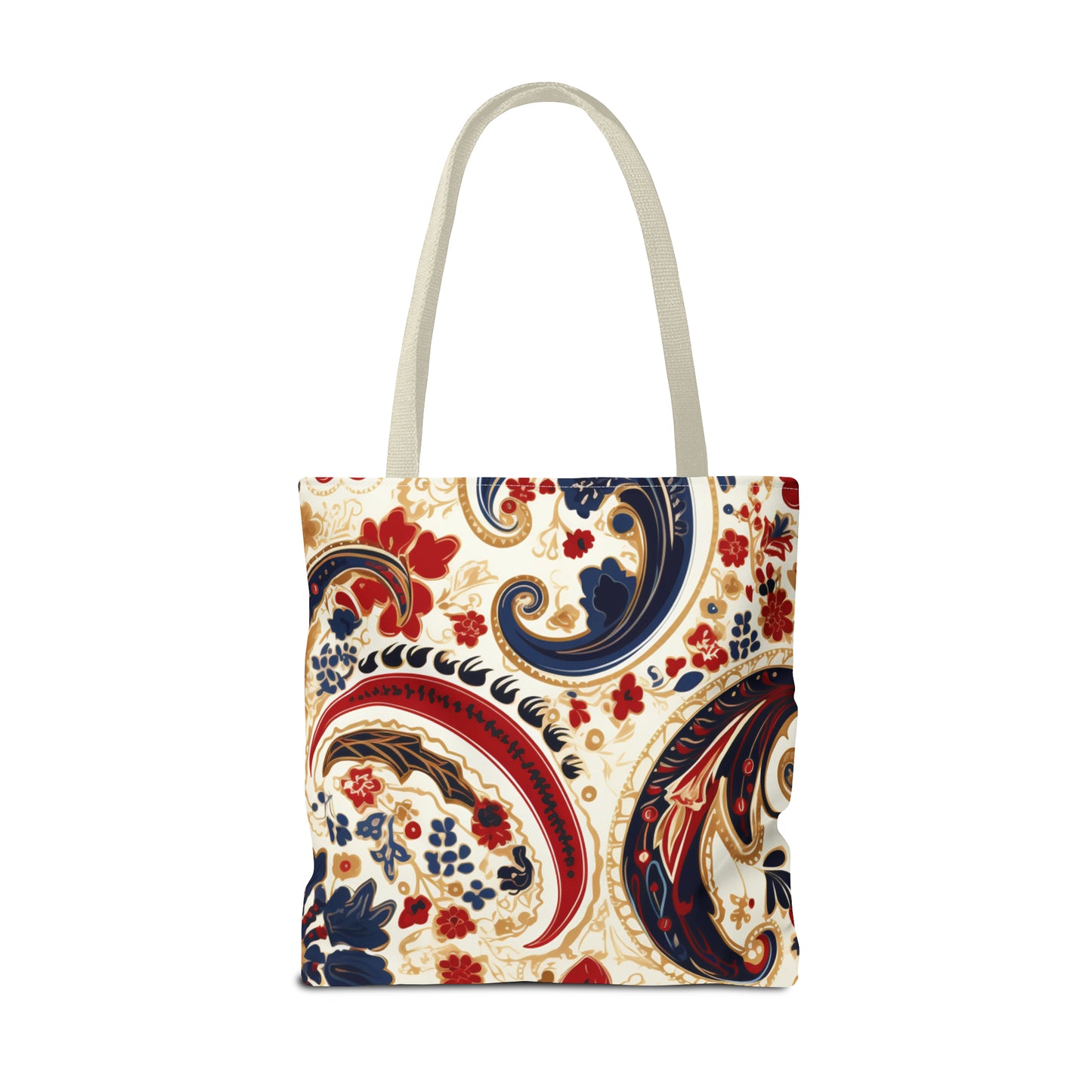 Red Paisley Tote Bag