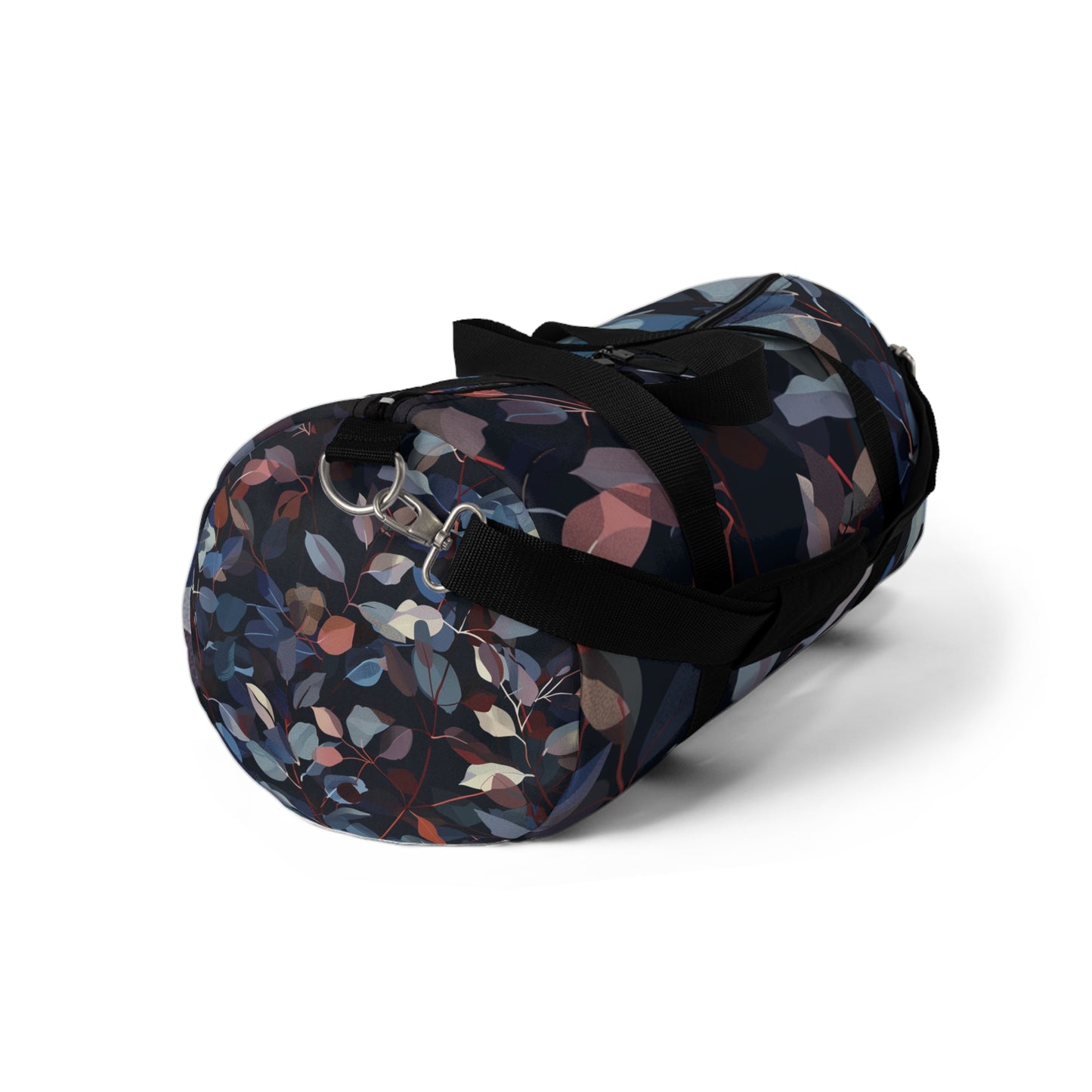 Dark Leaf Print Duffel Bag