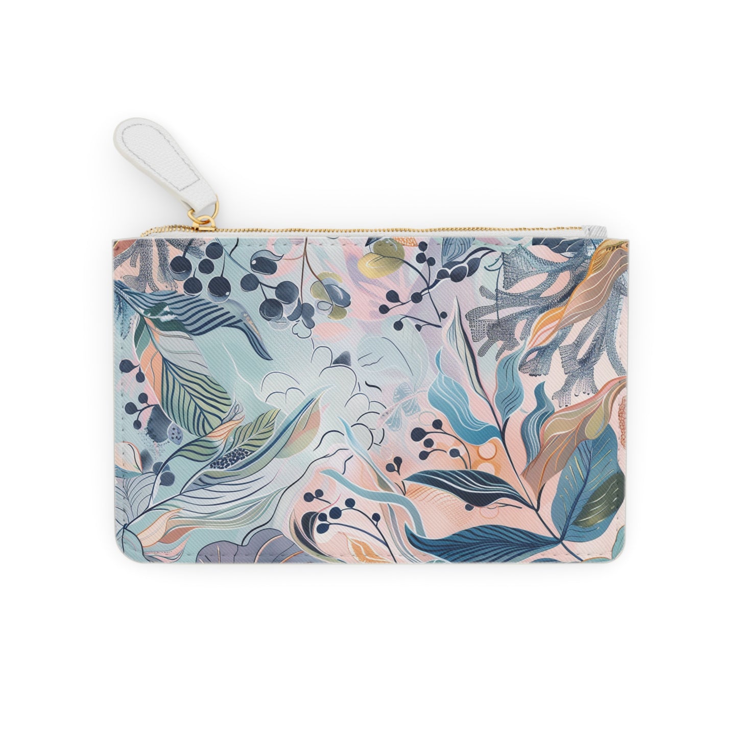 Pastel Leaves Mini Clutch Bag