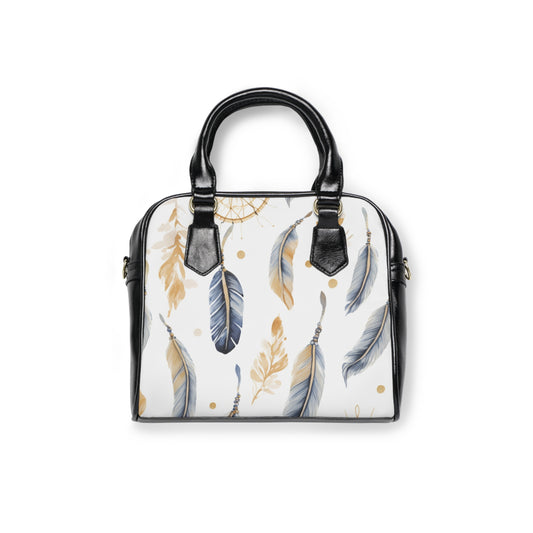 Feathers Shoulder Handbag