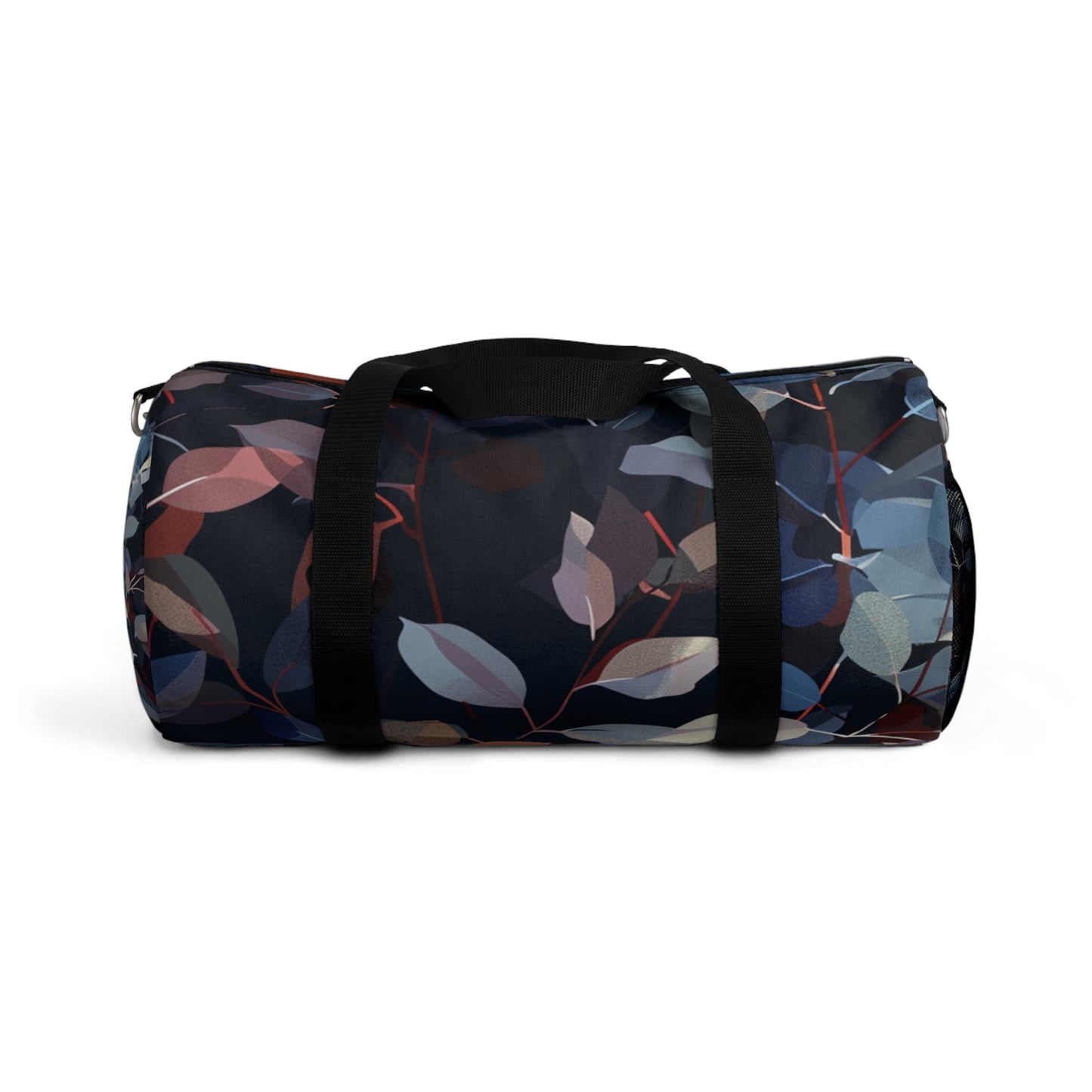 Dark Leaf Print Duffel Bag