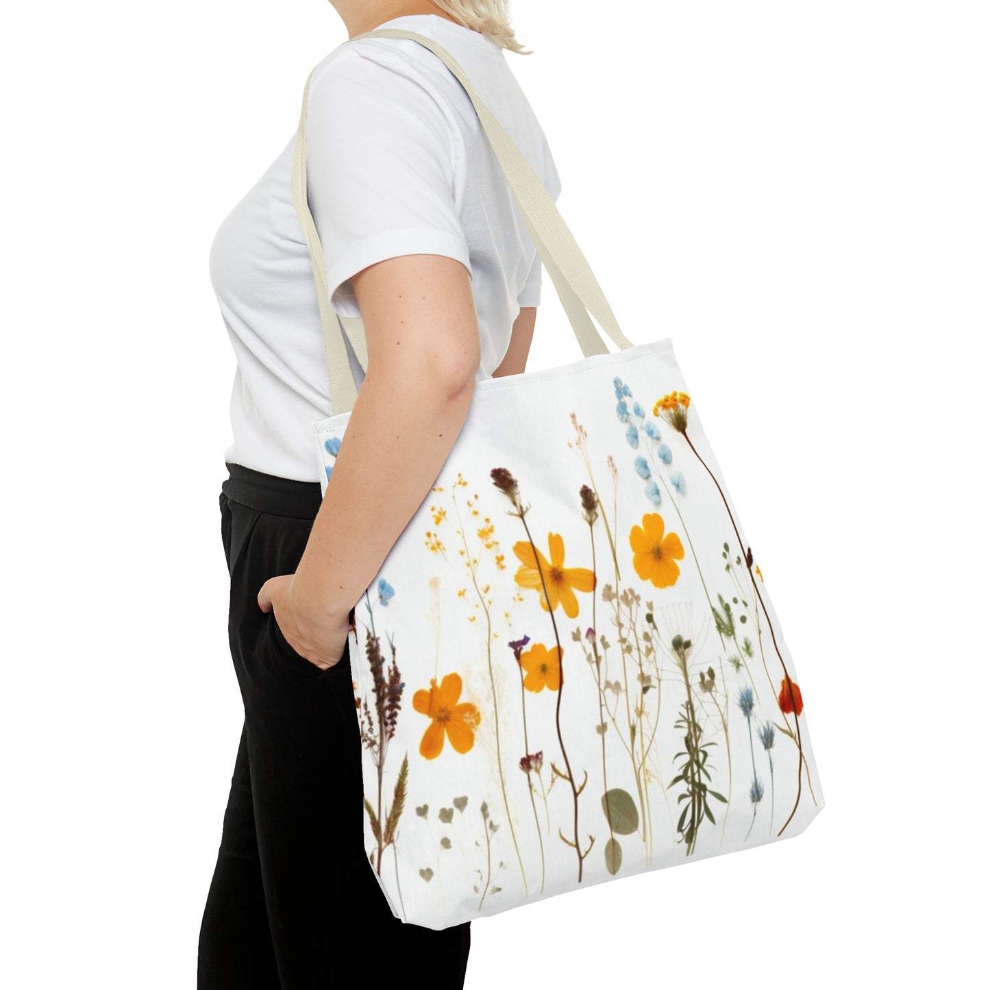 Pressed Flowers Tote Bag