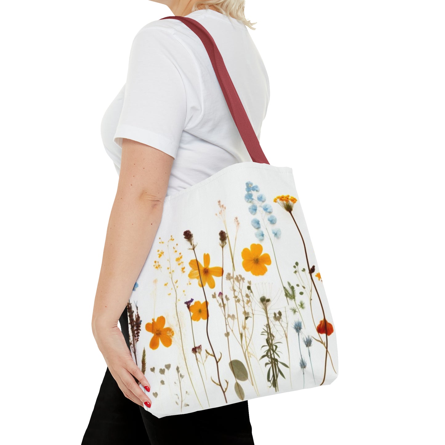 Pressed Flowers Tote Bag