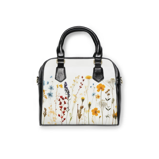 Pressed Flowers Shoulder Handbag