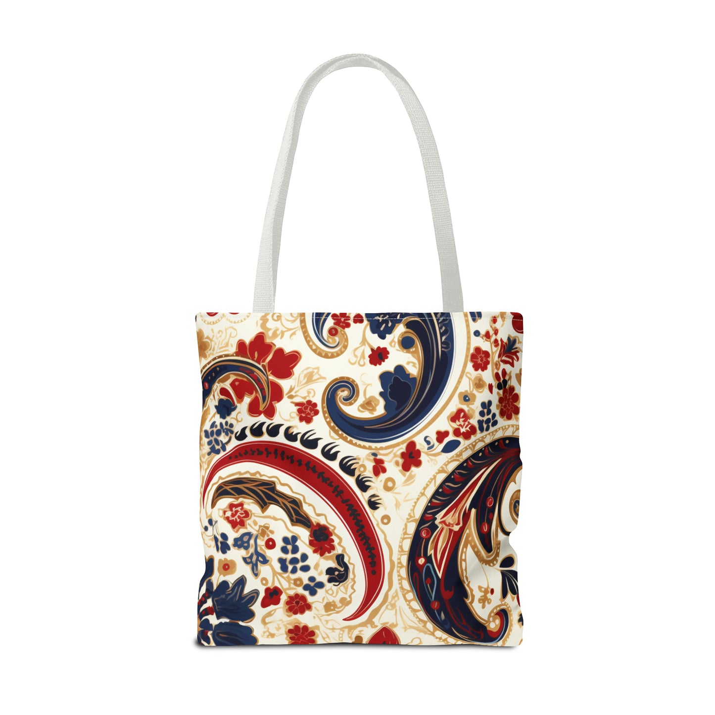 Red Paisley Tote Bag