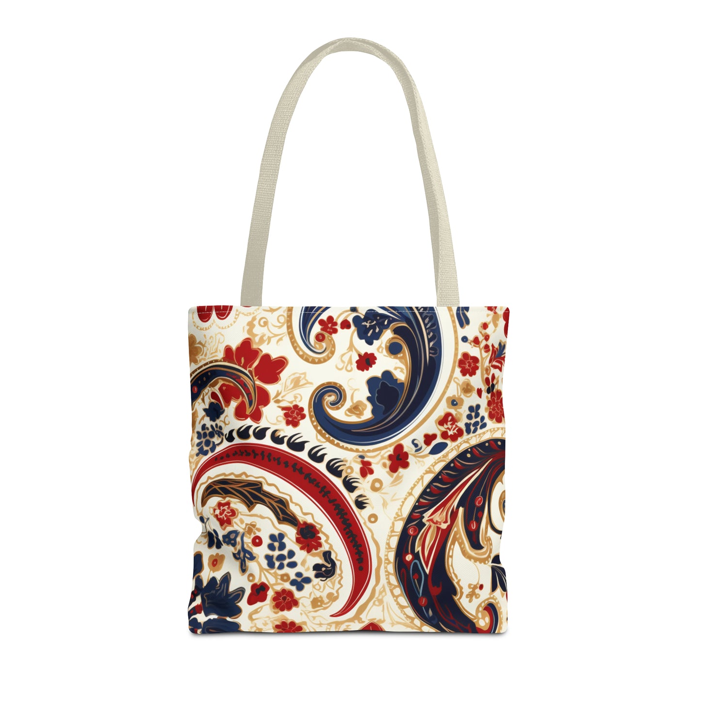 Red Paisley Tote Bag