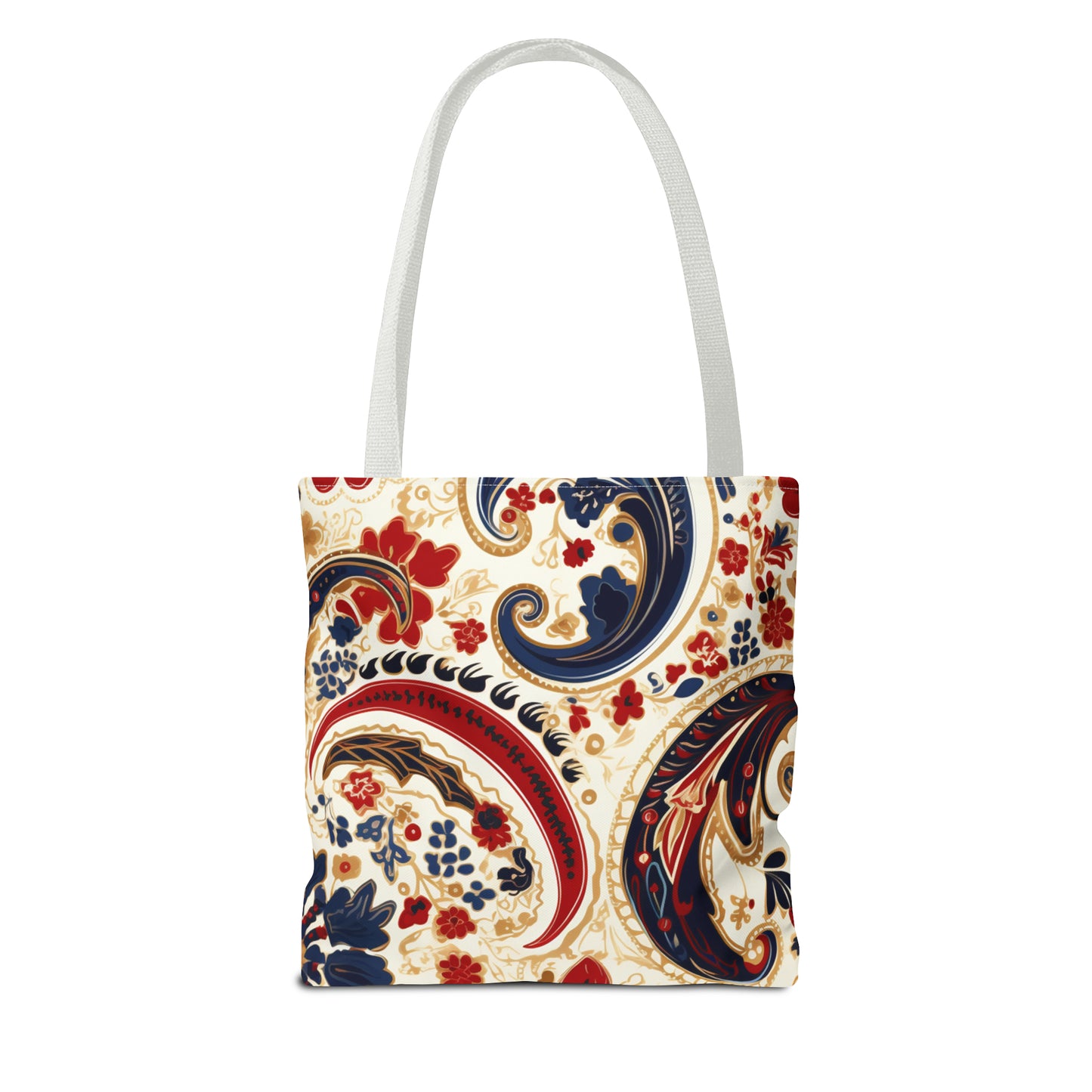 Red Paisley Tote Bag