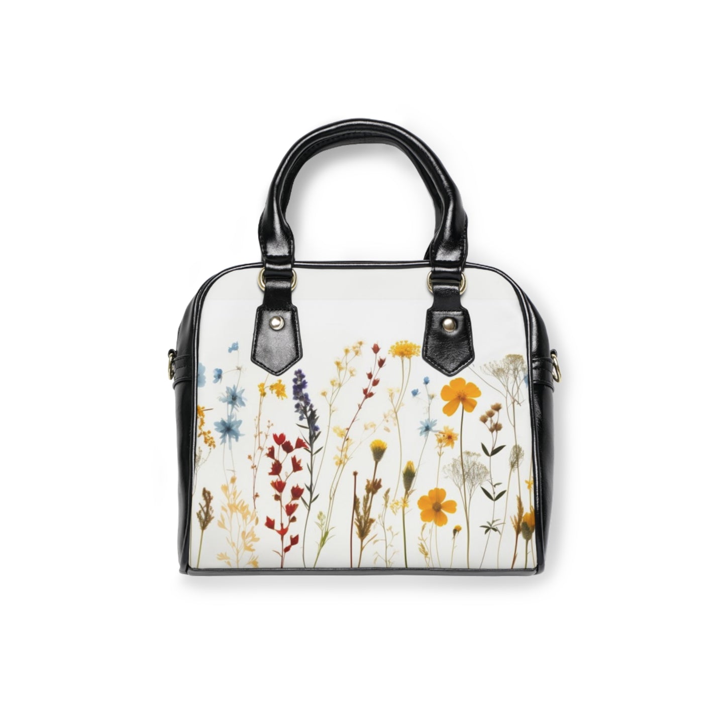 Pressed Flowers Shoulder Handbag