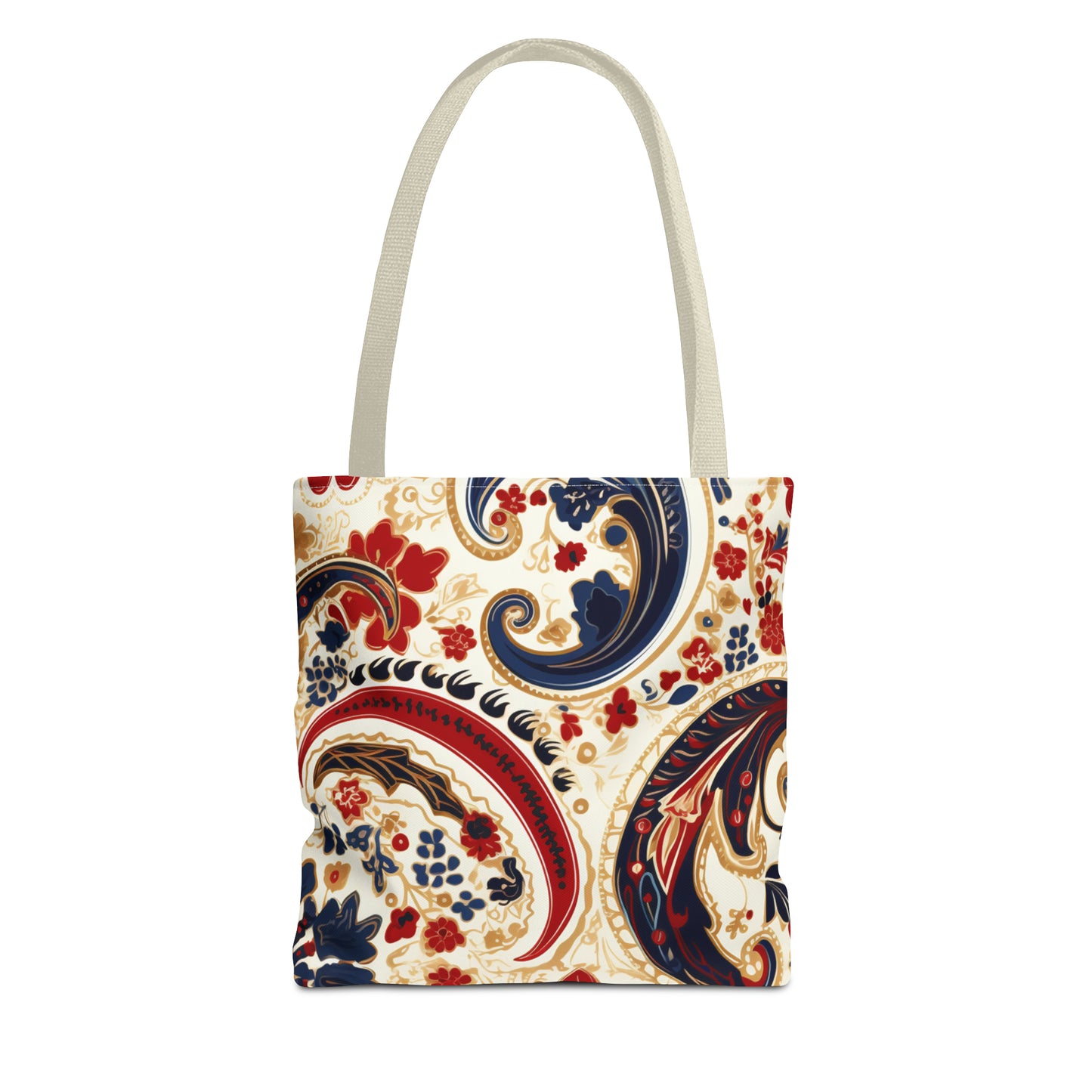 Red Paisley Tote Bag