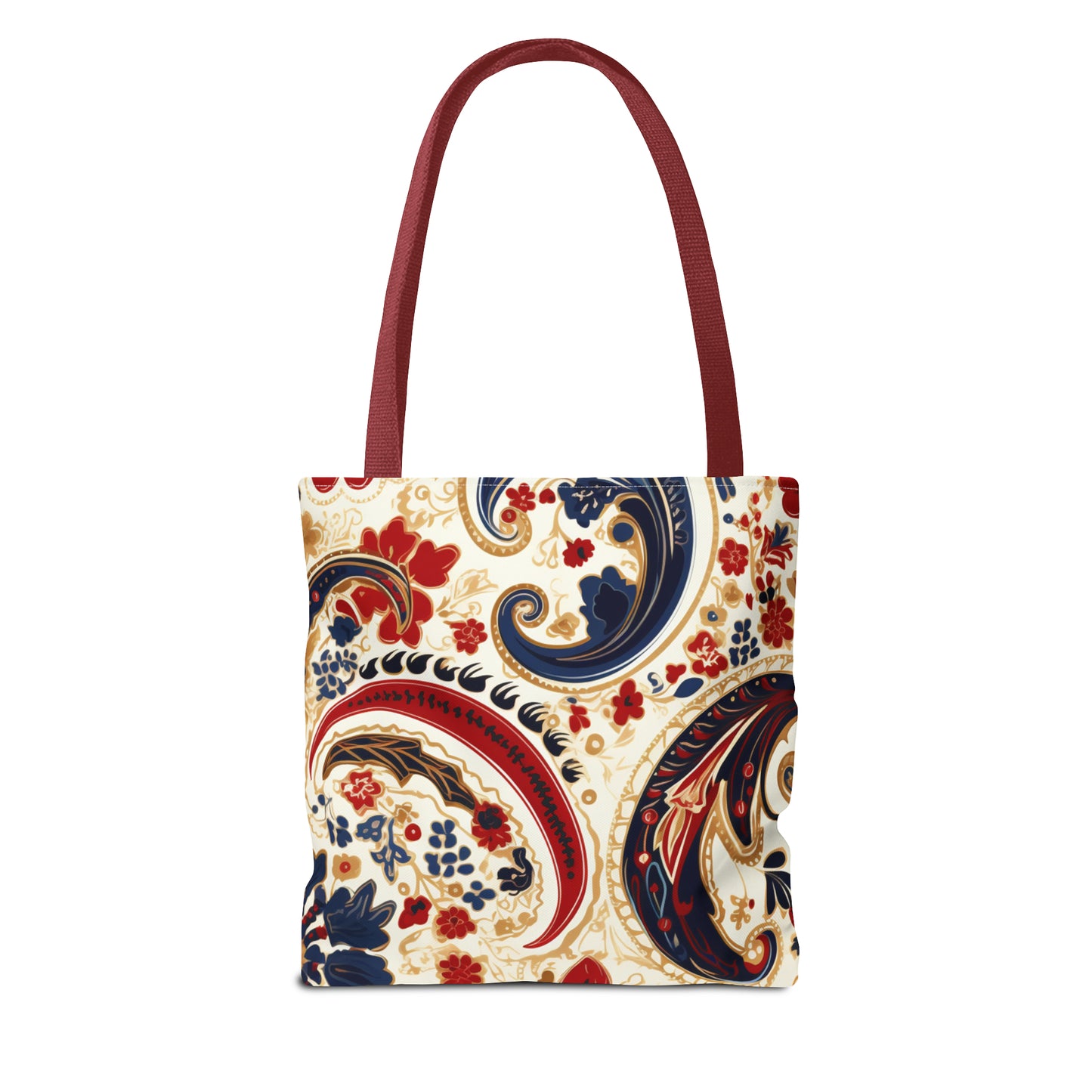 Red Paisley Tote Bag