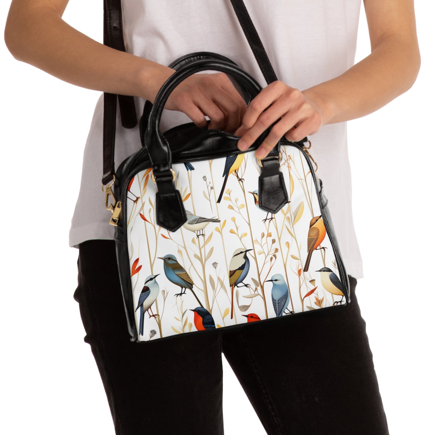 Bush Birds Shoulder Handbag