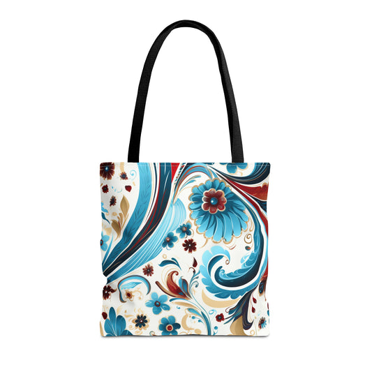 Blue Paisley Tote Bag