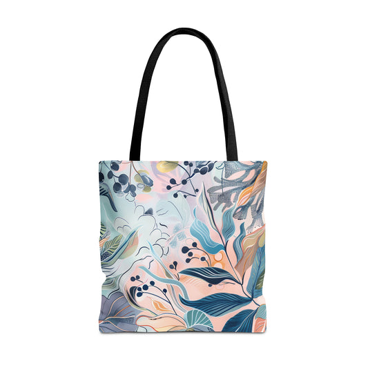 Pastel Leaves Tote Bag