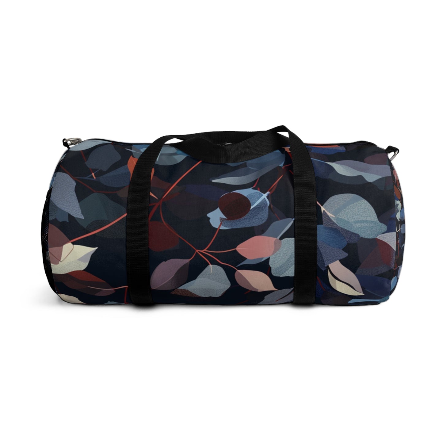 Dark Leaf Print Duffel Bag