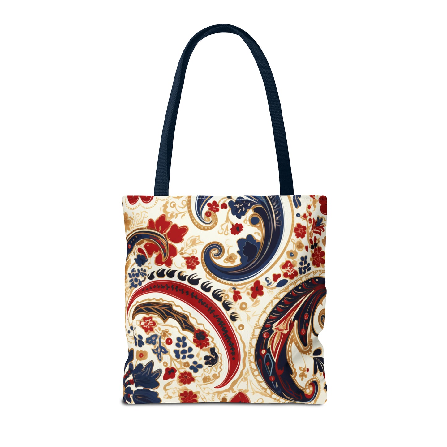 Red Paisley Tote Bag